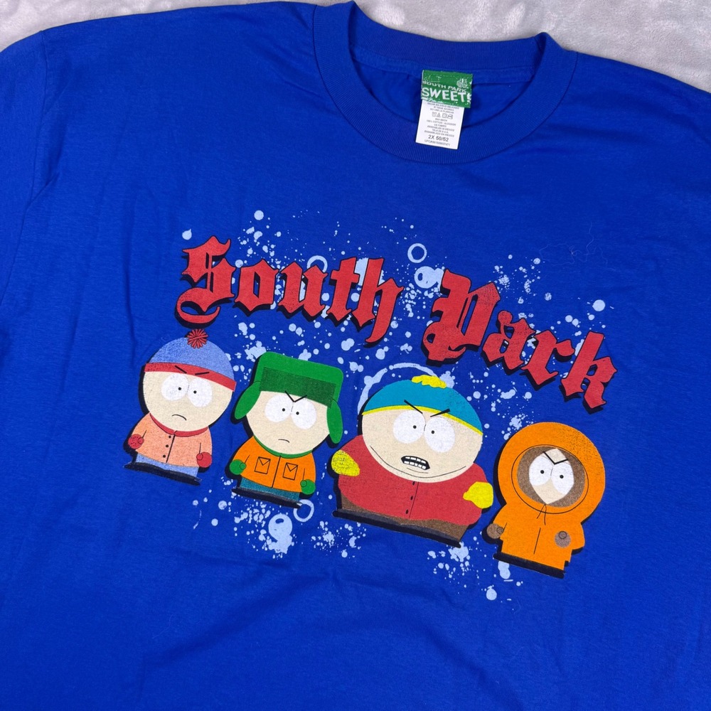 Vintage South Park Shirt Men 2XL Cartman Kenny Kyle Cartoon Promo Comedy Graphic